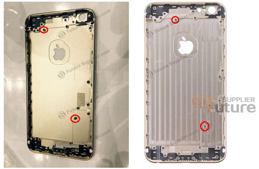 iPhone 6s Plus(左写真)は、iPhone 6 Plus(右写真)